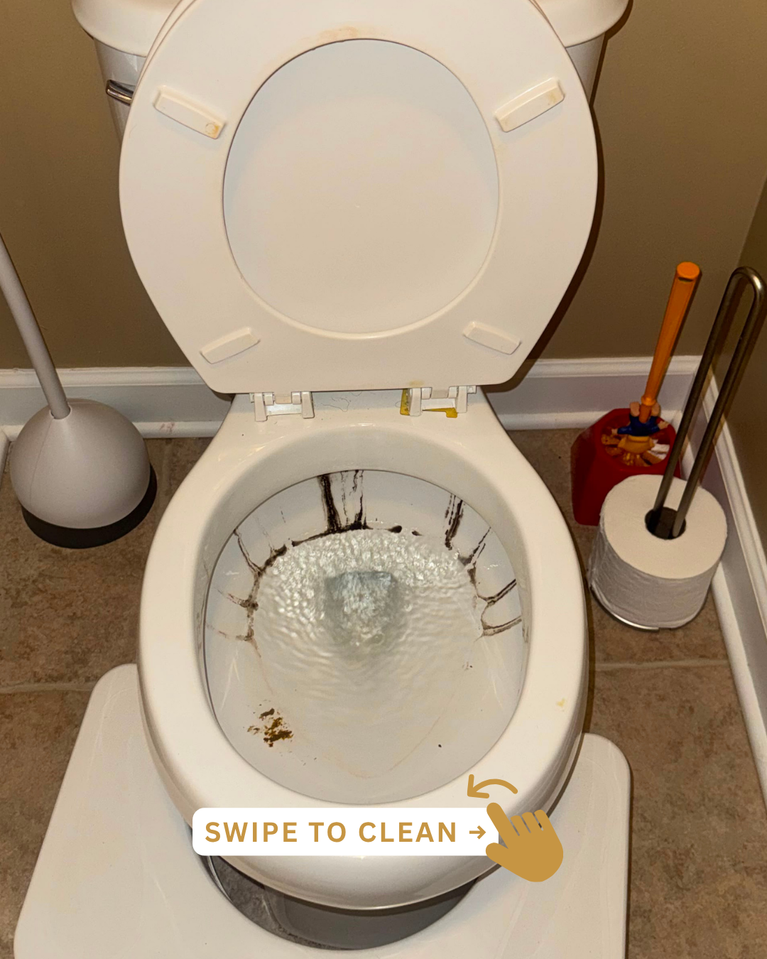 Bathroom before Nicolle's Clean service