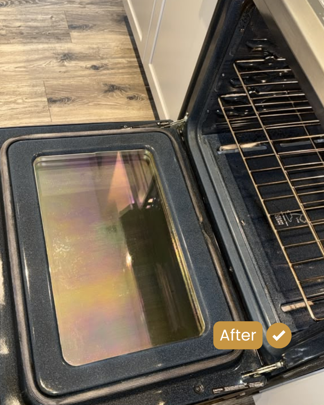 Inside oven clean after cleaning